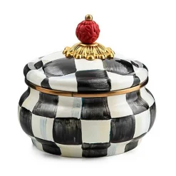 Courtly Check Squashed Pot