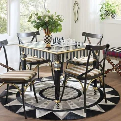 Courtly Check  Stripe Game Table