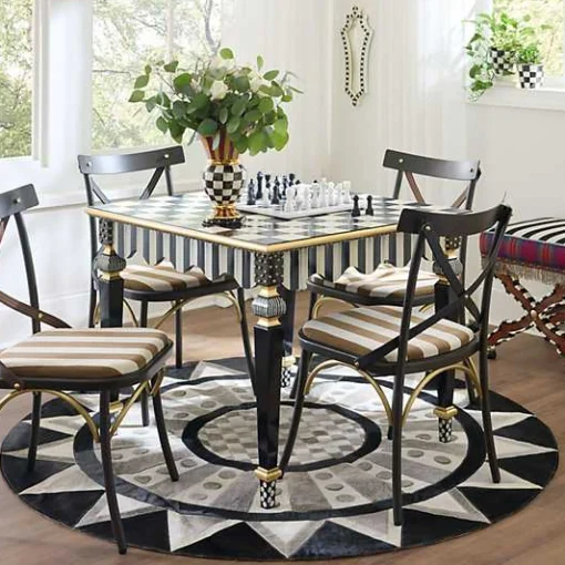 Courtly Check  Stripe Game Table