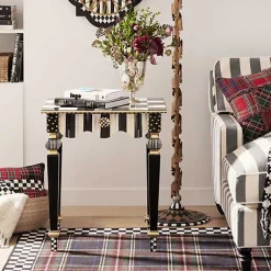 Courtly Check  Stripe Side Table