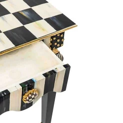Courtly Check  Stripe Side Table