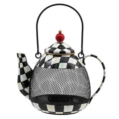 Courtly Check Teapot Bird Feeder