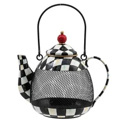 Courtly Check Teapot Bird Feeder