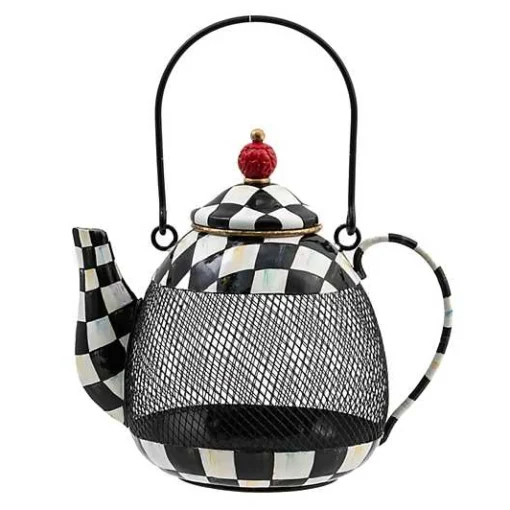 Courtly Check Teapot Bird Feeder