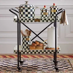 Courtly Check 2-Tier Kitchen Cart