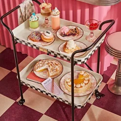 Courtly Check 2-Tier Kitchen Cart
