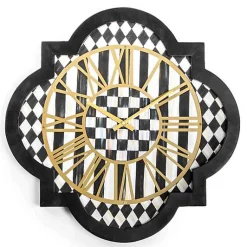 Courtly Check Tile Wall Clock