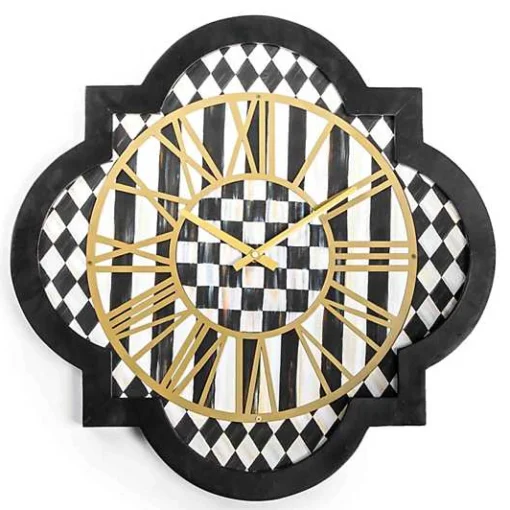Courtly Check Tile Wall Clock