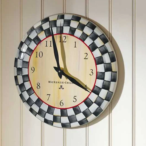 Courtly Check Wall Clock