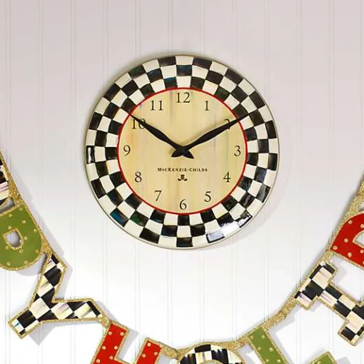 Courtly Check Wall Clock