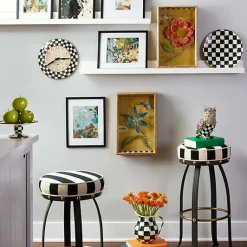 Courtly Check Wall Clock