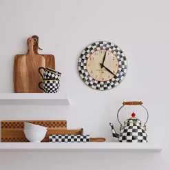 Courtly Check Wall Clock