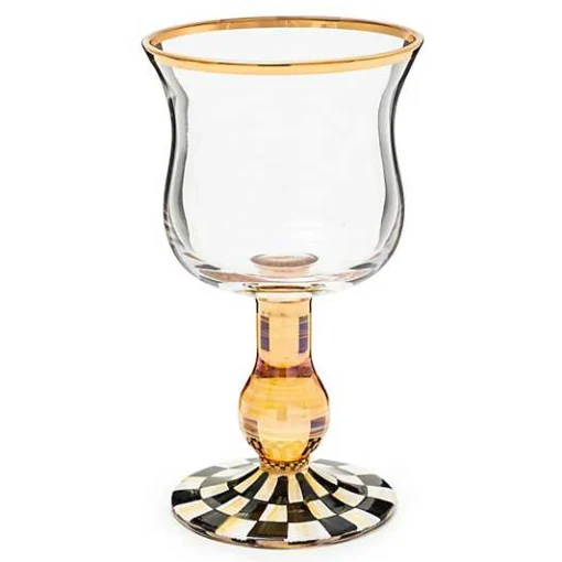 Courtly Check Wine Glass