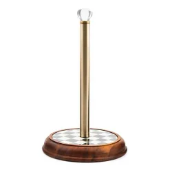 Courtly Check Wood Paper Towel Holder