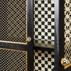 Courtly Criss-Cross Cabinet
