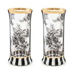 Courtly English Garden Highball Glass, Set of 2