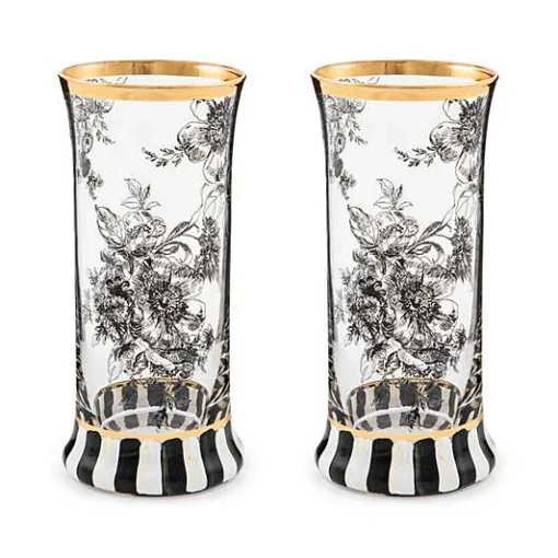Courtly English Garden Highball Glass, Set of 2
