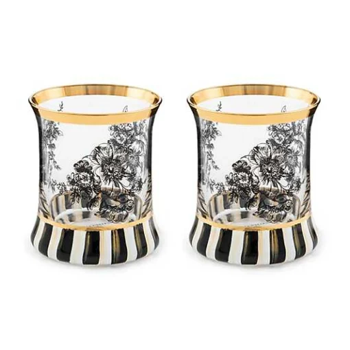 Courtly English Garden Tumbler Glass, Set of 2