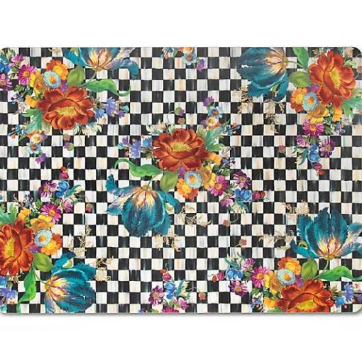 Courtly Flower Market Cork Back Placemats, Set of 4