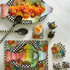 Courtly Flower Market Cork Back Placemats, Set of 4