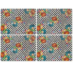 Courtly Flower Market Cork Back Placemats, Set of 4