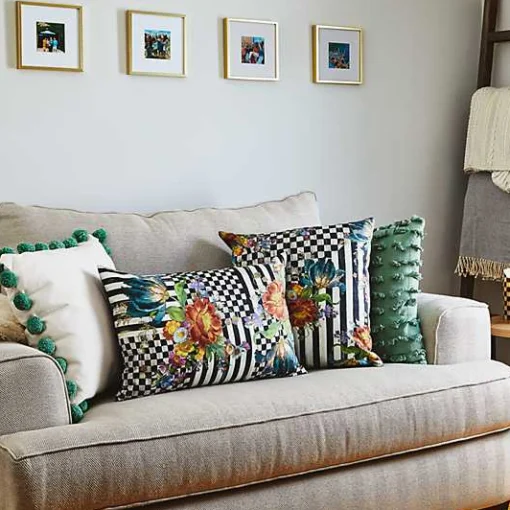 Courtly Flower Market Lumbar Pillow