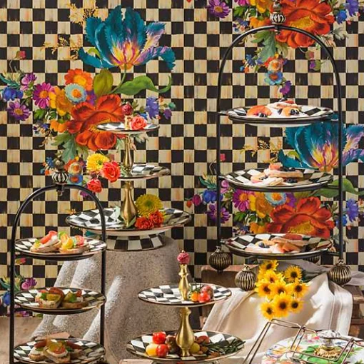 Courtly Flower Market Wallpaper