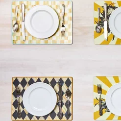 Courtly Harlequin Cork Back Placemats, Set of 4