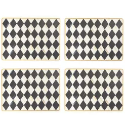 Courtly Harlequin Cork Back Placemats, Set of 4