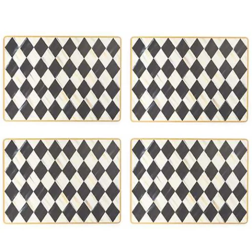 Courtly Harlequin Cork Back Placemats, Set of 4