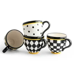 Courtly Mugs, Set of 4
