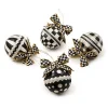 Courtly Rickrack Capiz Ornaments, Set of 4