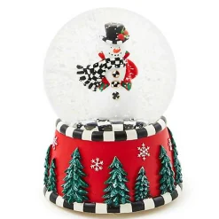 Courtly Snowman Snow Globe