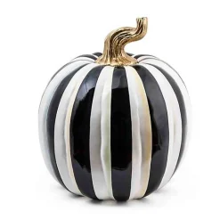Courtly Stripe Glossy Large Pumpkin