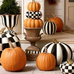 Courtly Stripe Glossy Large Pumpkin