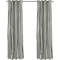 Courtly Stripe Grommet Top Curtain Panel