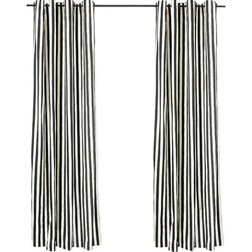Courtly Stripe Grommet Top Curtain Panel