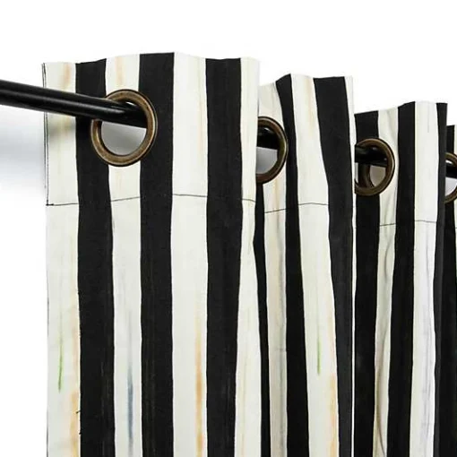 Courtly Stripe Grommet Top Curtain Panel