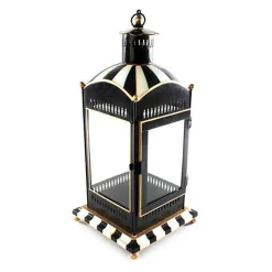 Courtly Stripe Large Candle Lantern