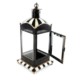 Courtly Stripe Large Candle Lantern