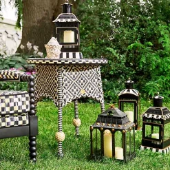 Courtly Stripe Small Candle Lantern