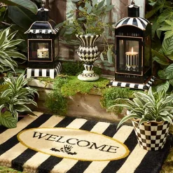 Courtly Stripe Small Candle Lantern