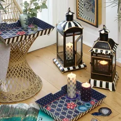 Courtly Stripe Small Candle Lantern