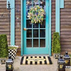 Courtly Stripe Small Candle Lantern