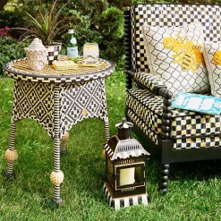 Courtly Stripe Small Candle Lantern