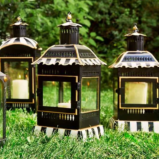 Courtly Stripe Small Candle Lantern