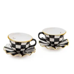 Courtly Teacup Salt  Pepper Set