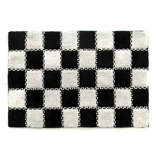 Covent Square Black  White Bath Rug