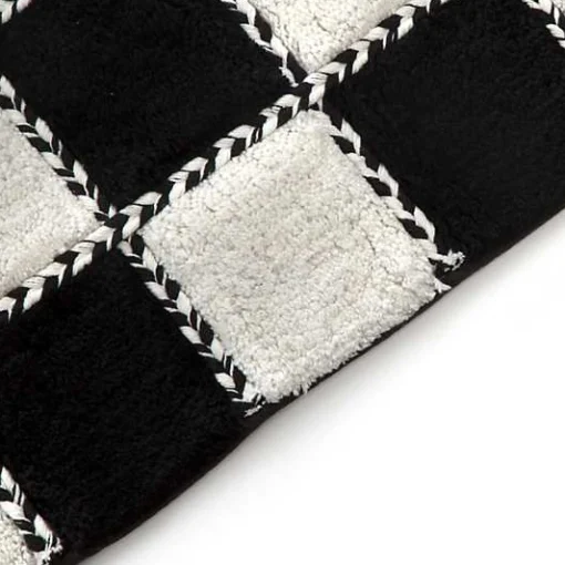 Covent Square Black  White Bath Rug