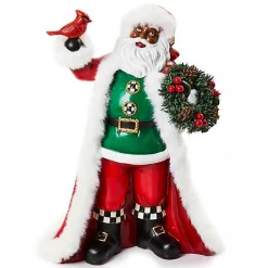 Cozy Christmas Black Santa with Cardinal